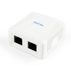 Accesoriu retea Gembird Priza dubla RJ45 pentru cablu UTP CAT5e
