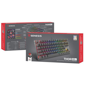 Genesis THOR 303 TKL RGB Outemu Peach Silent Switch Mecanica