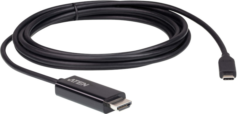 Cablu video ATEN USB Male tip C - HDMI Male, 2.7m, negru, 4K 60Hz