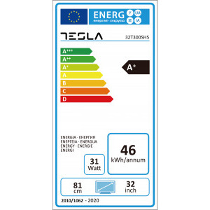 Tesla Smart TV 32T300SHS Seria T300 81cm argintiu HD Ready