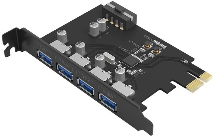 Adaptor Orico PME-4U 1x PCI-E Male - 4x USB 3.0 Female